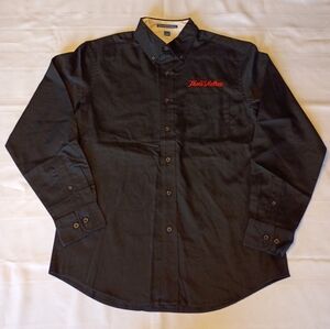 Port Authority True Value Black Men's Button Down Shirt NWOT